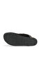 Black Suede Women's Flat Sandals - 5