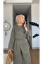 Molly Nelly Women's Asymmetrical Cut Casual Suit with Pants