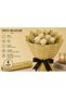 Yellow Black English Newspaper Patterned Bouquet Wrapping Paper 57X57 cm Flower and Gift Package 4 Pieces - 4