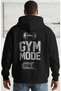 Gym Mode on Fitness Gym Bodybuilding Athlete Back Printed Unisex Oversize Combed Cotton Hoodie