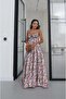 Pink Piping Corset Detailed Long Dress - 4