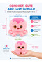 ORBYS Pink Jellyfish Plush Toy, Soft Ocean Stuffed Animal with Amber-Glitter Eyes, Embroidered Face and Curled Tentacles, 19 x 14 cm, Pink, Suitable from 0+ Months - 7