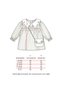 Baby Girl Embroidered Peter Pan Collar Muslin 100% Cotton Bag Dress - 4