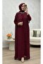 Glitter Evening Dress Claret Red - 2