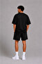 Beautifully Printed Loose and Comfortable Black T-Shirt and Shorts Set. - 4