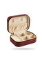 Jewelry Box Organizer Travel Case Necklace Ring Earring Organizer Leather Burgundy 12Cmx8Cm - 2