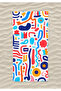 Pastel Abstract Line Patterned Cotton Digital Printed Children's Unisex Beach Towel Seaside Sea Towel