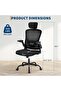 Office Computer Chair with Headrest, Mesh Home Office Chair with Adjustable Back Support & Armrest, High Ergonomic Rolling Work Chair for Study Bedroom,Office Chair, Conference Chair - 3