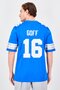 x NFL Men Loose Fit Short Sleeve Detroit Lions Baseball Jersey, Blue - 4