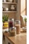 Set of 3 Metal Vacuum Lid Glass Storage Containers 1000 ml 1500 ml 2000 ml |   Ribbed Glass Jar
