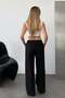Women's Adjustable Waist Double Pocket Sweatpants Black - Ms0001274 - 4