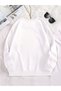 Women's White Italy Printed Crew Neck Sweatshirt - 2