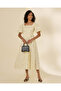 Women Yellow Polka Dot Poplin Dress