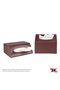 Napkin Holder, Czech Hand and Face Towel Box, Tissue Box, Paper Tissue Storage Box, Vegan Leather, 9*22*18 Cm. Burgundy - 6