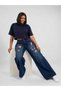 Classic printed wide leg jean trousers - 2