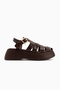 Yonna Genuine Leather Brown High-Heeled Women's Sandals - 2