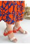 Year Beige Skin Orange Detailed Orange High Heeled Shoes - 3