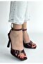 Hoste Burgundy Patent Leather Heeled Ankle Strap Shoes - 3