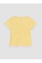 Yellow Lace Detailed Girls' T-Shirt, Pack of 2 - 3