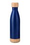 500ml Double Wall Stainless Steel Insulated Vacuum Water Bottle with Bamboo Lid & Bamboo Base – Leak-Proof Thermal Flask for Hot & Cold Drinks, Reusable Sports Bottle for Travel, Office,