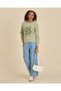 Senior Girls Green Printed Sweatshirt - 5