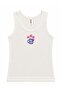 H&C Girls' Printed 100% Cotton Thick Strap Undershirt White Soft Textured (1-12 Years Old)