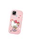 Realme C21 Compatible Case Camera Protector Pink Silicone Couple Phone Case with Kitty Pattern - 3