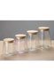 4-Piece Borosilicate Glass Wooden Lid Striped Glass Jar Kitchen Set 350-550-750-950 Dr - 6