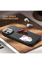 iPhone 14 Pro Compatible Case with Camera Protector Black Silicone Couple Phone Case with Kitty Pattern - 4
