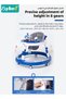 3 in 1 Baby Walker, Foldable Infant Walkers for Boys Girls Children with Big Comfortable Seat Cushion, Detachable Trampoline Mat, Removable Music Tray - 5