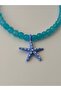 Turquoise Natural Stone Murano Star Necklace - 2