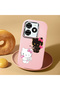 Tecno Spark 20C Compatible Case Camera Protector Pink Silicone Couple Phone Case Kitty Pattern - 2