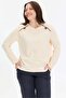 Basic Women's Blouse with Metal Ring Detail - 2
