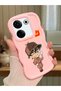 Tecno Camon 20 Pro 4g Compatible Case Camera Protector Pink Silicone Couple Phone Case Conan Pattern