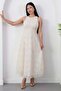 Halter Neck Embroidered Tulle Dress Grs4112 - 7