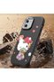 Samsung Galaxy A05S Compatible Case Camera Protector Black Silicone Couple Phone Case Kitty Pattern - 7