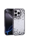 iPhone 16 Pro Case Camera Raised Glittery Drop Stone Silicone - 3