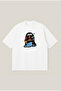 Street Snow Mask Printed Oversize Boxy Cut Unisex 100% Cotton Tshirt |   Streetwear