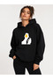 Duck Printed Hooded 2 Thread Threaded Sweatshirt