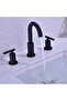 2 Handle 8 Inch Brass Bathroom Sink Faucet 3 Hole Widespread With Valve And Cupc - 3
