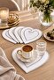 Embroidered Silver 6-Piece Coffee Serving Napkin Set Dowry Coffee Serving Napkin Valmeya