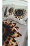 Leopard Sunflower Four Seasons Quilted Double Duvet Cover Set with 6-Piece Fitted Sheets - 4