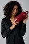 Red Crazy Leather Unisex Handbag - 4