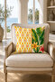 Tropical Patterned 5-Piece Combination Throw Pillow Cover Set |   43X43 cm Decorative Sofa Cushion Cover with Palm and Hibiscus Flower Motifs - 6