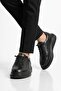 Black Genuine Leather Men's Sneaker Memory Sole Premium Casual Shoes M704-1 m - 3