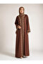 Al Zahra 3-Piece Open Abaya Set with Inner Dress & Matching Hijab - 3