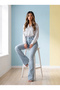 Ngbutika Women's Snow Blue Lycra Stretchy Spanish Leg Jeans - 5
