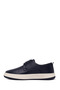 Men's Navy Blue Lace-Up Thick Sole Leather Casual Shoes Wm700003Df - 3