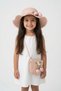 Summer Gift Girl's Powder Pink Strawberry Motif Hat and Bag Set |   Model Suitable for Beach Use - 4
