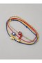 Set of 4 Tasseled Evil Eye Beads with Phoenix, Fish and Turtle Figures, Colorful String Adjustable Minimal Bracelet Set